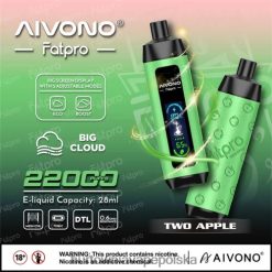 Hurtownia Vape Polska - Aivono Fatpro 22000 dwa jabłka VB00FF1