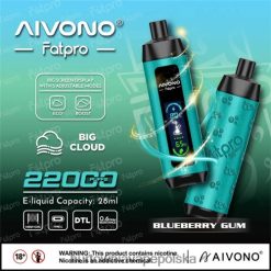 Hurtownia Vape W Polsce - Aivono Fatpro 22000 guma jagodowa VB00FF9