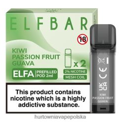Vape Shop Kraków - kiwi, marakuja, gujawa VPNZX326 ELFBAR Elfa ampułko-napełniona kapsułka - 2ml - 20mg (2 opakowania)