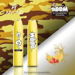 Vape Tech Poland - Aivono AIM BOOM 600 banan truskawkowy VB00FF363